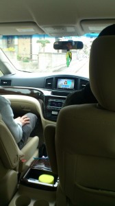 television in the car